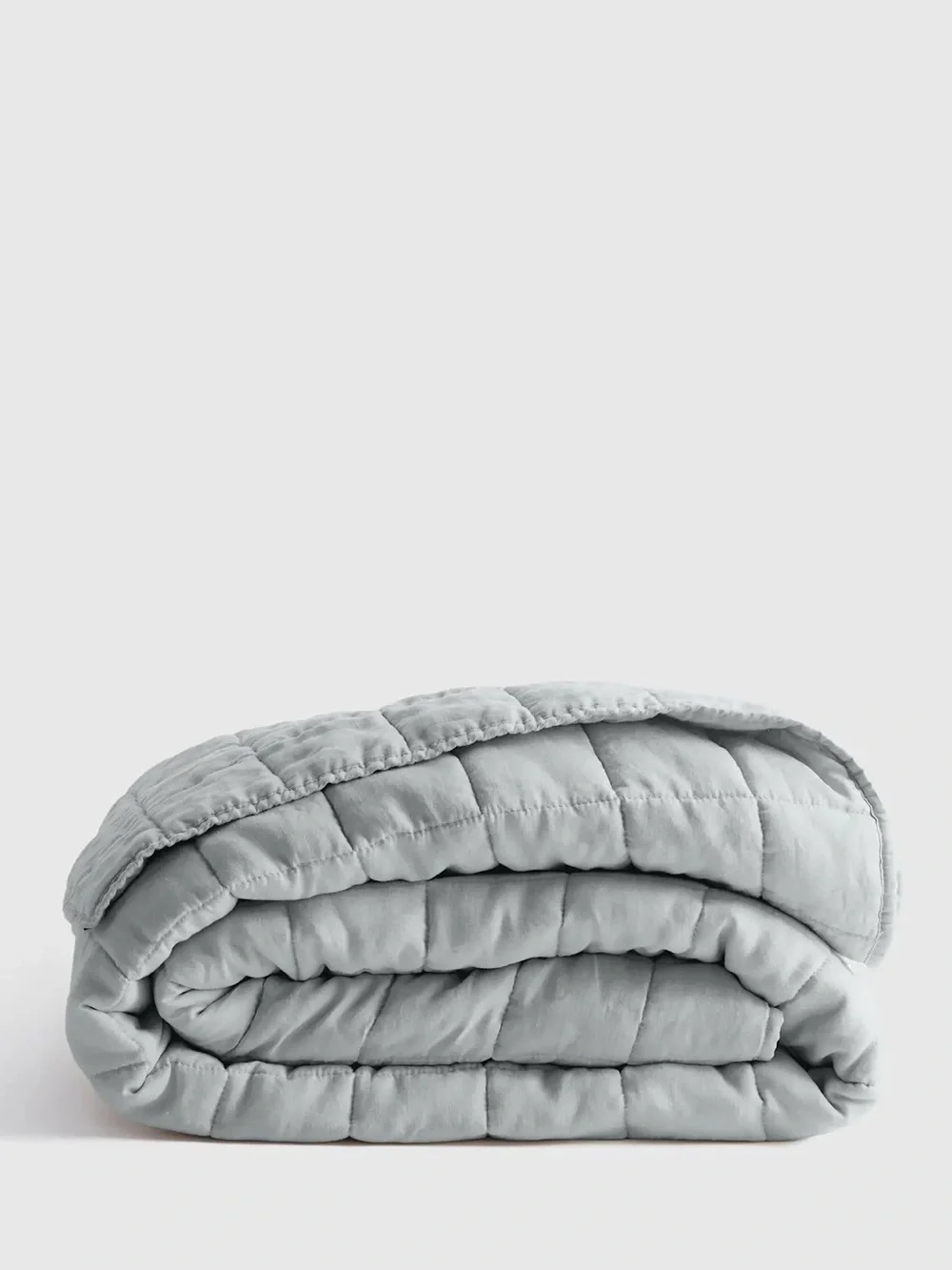 Quince European Linen Box Quilt Full/Queen Mist